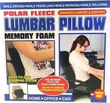ASSORTED COLOUR POLAR FLEECE LUMBAR MEMORY FOAM PILLOW. PMS074475 \\\PMS074475