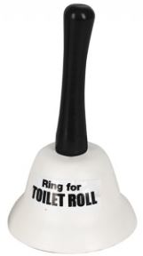WHITE RING MY BELL FOR TOILET ROLL. PMS077580_TOILET \\\PMS077580_TOILET