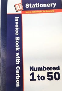 1-50 INVOICE BOOK WITH CARBON. PMS138222 \\\PMS138222