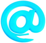 BLUE @ SYMBOL LETTER OPENER. PR0007202 \\\PR0007202