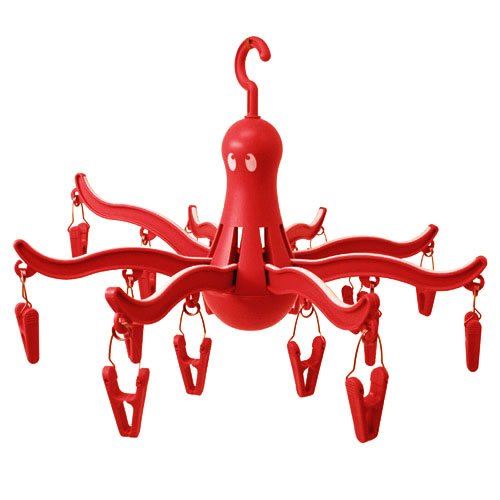 RED FOLDABLE / FOLDING HANGING DRYER 16 CLOTH PEGS. 80189663R \\\PRESSARED