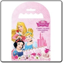 DISNEY PRINCESS CARRY ALONG COLOURING SET. PSCAR \\\PSCAR