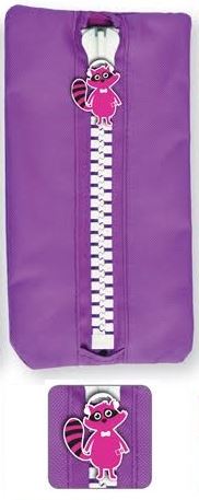 PENCIL CASE RASCALS CHUNKY ZIP PURPLE. RASF_PURPLE \\\RASF_PURPLE