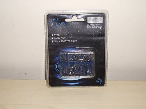 ASSORTED 90 EYED BARBLESS COARSE FISHING HOOK 3 4 5 6 7 8 9 10 11 12 SIZE IN BOX. RY184 \\\RY184