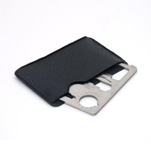 STAINLESS STEEL CREDIT CARD SURVIVAL TOOL W/ SLEEVE - PACK A LITTLE INSURANCE.... RY288 \\\RY288