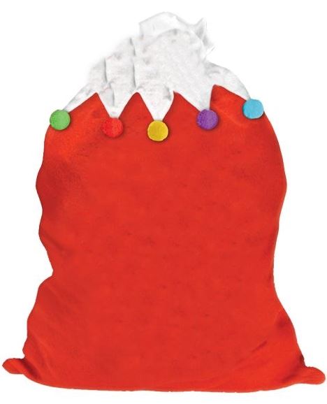 CHRISTMAS SANTA SACK WITH POM POM. SAHP \\\SAHP