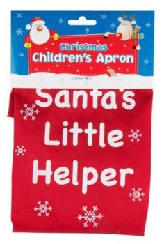 'SANTA'S LITTLE HELPER CHRISTMAS XMAS FESTIVE CHILDRENS KIDS COTTON APRON WITH SNOWFLAKE'||'. '||'SAPN' \\\SAPN