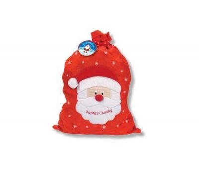 DELUXE FELT GIANT SANTA SACK 73CM X 51CM WITH STITCHED SANTA SAHO. SHOH \\\SASA