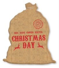 CHRISTMAS SACK HESSIAN. SHEC \\\SHEC