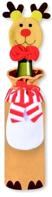 CHRISTMAS NOVELTY BOTTLE BAG REINDEER. SNBT_REINDEER \\\SNBT_REINDEER