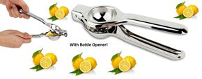 METAL STAINES STEEL LEMON PRESS SILVER SQUEEZER. 305 \\\SSLPS