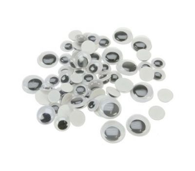 BLACK  AND WHITE WIGGLY WOBBLY GOOGLY EYES - 1 PACK. ST5096 \\\ST5096