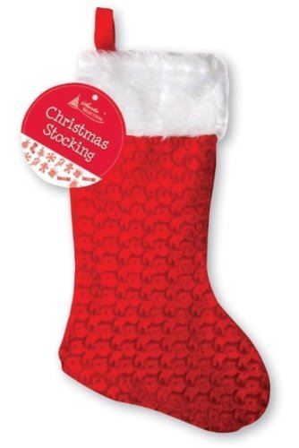 DELUXE CHRISTMAS STOCKING 50CM SCLX - 1 PACK. XSTVEL \\\STDX