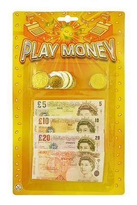 KIDS CHILD PLAY FAKE PRETEND MONEY ROLE SHOPS CASH Ã‚Â£ POUND NOTES COINS PARTY TOY. T09378 \\\T09378