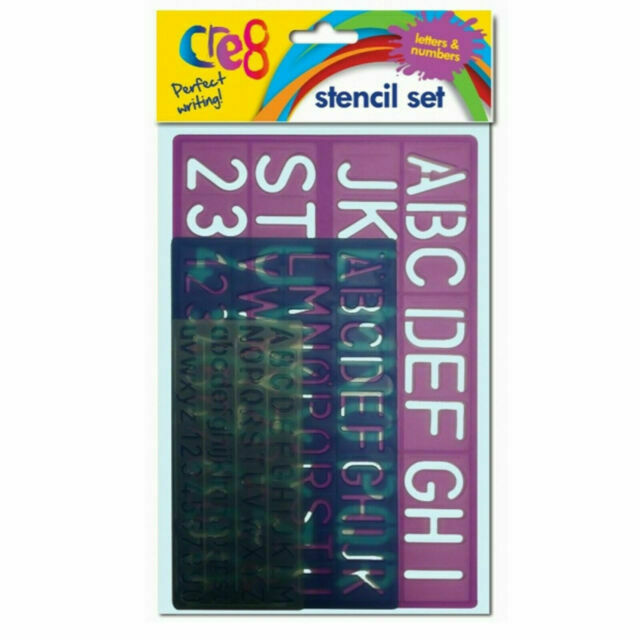 STENCIL SET ASSORTED COLOURS  3 PACK. P2428 \\\T1070