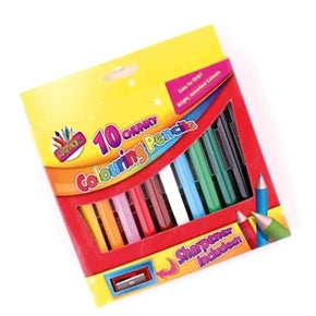 TALLON CHUNKY COLOUR PENCILS - 10PK - 1/2 SIZE. T1084 \\\T1084