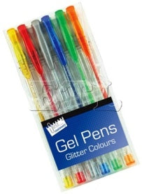 TALLON GLITTER GEL INK PENS - 6PK- COLOUR P2677. T1223 \\\T1223
