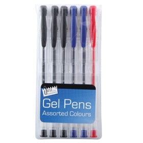 TALLON ASSORTED GEL PEN 6/PK. T1225 \\\T1225