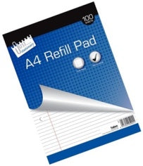 TALLON A4 RULED REFILL PAD. T5004 \\\T5004