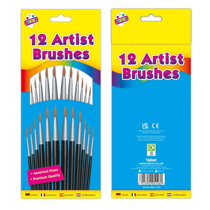 TALLON ARTIST BRUSHES 12/PK. T5126 \\\T5126