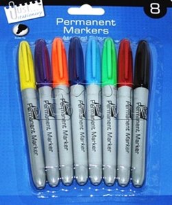 TALLON PERMANENT MARKERS  - 8PK - MULTI COLOURED. T5635 \\\T5635