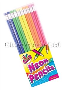TALLON RUBBER TIP HB PENCILS - NEON. T6366 \\\T6366