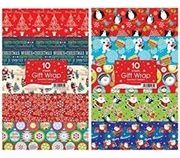 CHRISTMAS FLAT WRAP SHEETS 50CM X 50CM 10/PK. TA1485 \\\TA1485