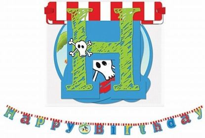 HAPPY BIRTHDAY BLUE BANNER PIRATE. TA5762 \\\TA5762