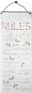 15 X 39CM METAL RULES PLAQUE FAMILY RULES. TF0008_FAMILY \\\TF0008_FAMILY