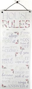 15 X 39CM METAL RULES PLAQUE HOUSE RULES. TF0008_HOUSE \\\TF0008_HOUSE
