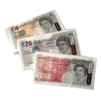 NOVELTY POCKET TISSUES POUND STERLING - 1 PACK 6552 JD17858 TISS04. TISS04 \\\TISS04