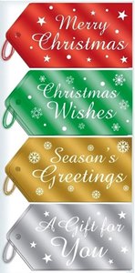 40 CHRISTMAS FOIL LUGGAGE TAGS. TLLG \\\TLLG