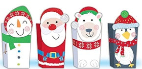 4 CHRISTMAS HANGING TREAT BOXES. TRTT \\\TRTT