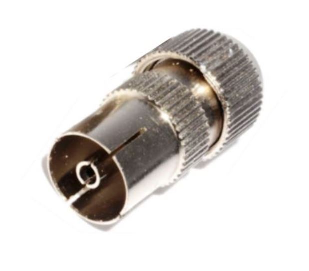 FEMALE COAXIAL CO AX CO-AX PLUG END TV ARIEL - ADAPTER CONNECTOR PLUG. TVPF \\\TVPF