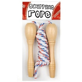 CHILDRENS KIDS SKIPPING ROPE WOODEN HANDLES. TY7636 \\\TY7636