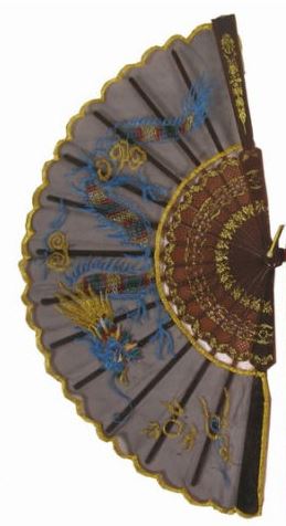 9' CHINESE PAPER FAN WITH COLOUR BOX. TY8027 \\\TY8027