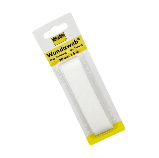 WUNDAWEB 5MT EXTRA STRONG IRON WUNDAWEB HEMMING WEB WONDERWEB HEM NO SEWING FABRIC TAPE 20MM. VIL905 \\\VIL905