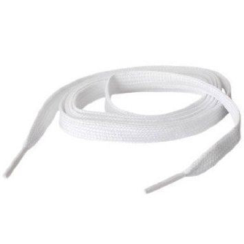 WHITE FLAT SHOES LACES FOR FOOTBALL TRAINERS 60 CM. WHITE60 \\\WHITE60