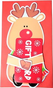 6PK REINDEER GIFT CARD. X14346 \\\X14346
