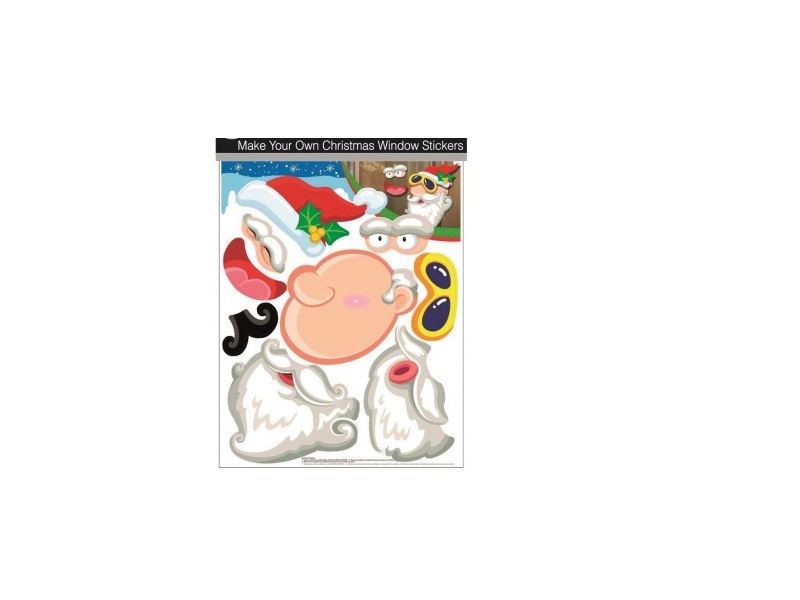 SANTA DIY WINDOW STICKERS. X14382SANTA \\\X14382SANTA