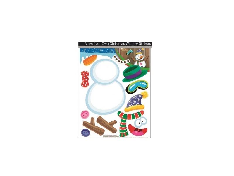 SNOWMAN DIY WINDOW STICKERS. X14382SNOW \\\X14382SNOW