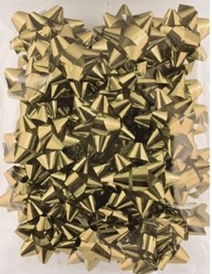 25 METALLIC GIFT BOWS GOLD. X15660 \\\X15660