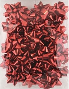 25 METALLIC GIFT BOWS RED. X15663 \\\X15663