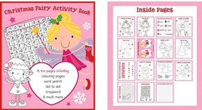 GIRLS FAIRY CHRISTMAS ACTIVITY BOOK CRAYONS KIDS COLOURING. X18414 \\\X18414