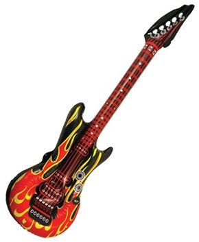 INFLATABLE 106CM ROCK GUITAR FLAME DESIGN FANCY DRESS. X99243 \\\X99243