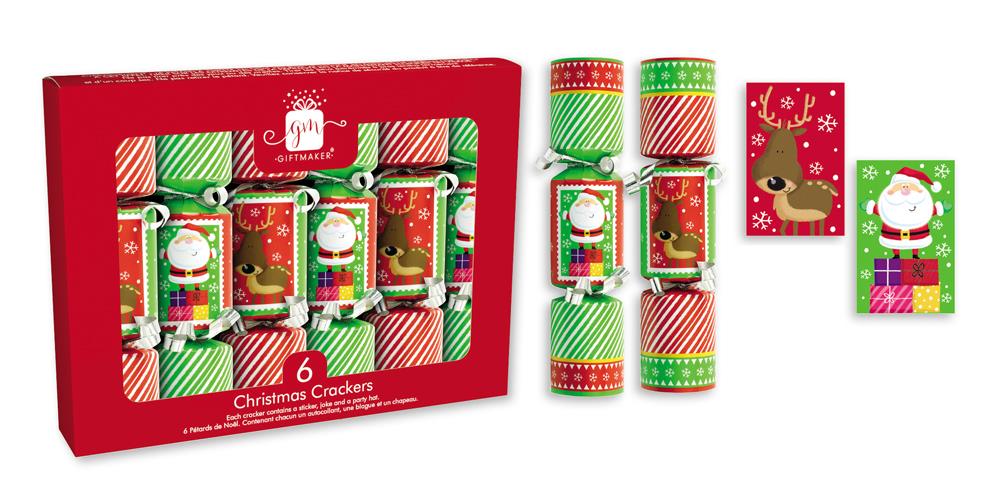 6 CHRISTMAS CRACKERS CUTE FUN 6 INCH. XAJGS100 \\\XAJGS100