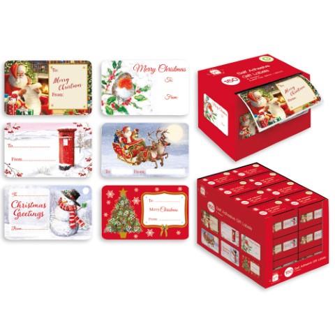 GIFTMAKER CHRISTMAS GIFT LABELS 150/PK - TRADITIONAL. XALGT214 \\\XAJGT214
