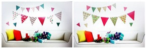 CHRISTMAS BUNTING WALL STICKERS ASSORTED DESIGN. XCR0030 \\\XCR0030