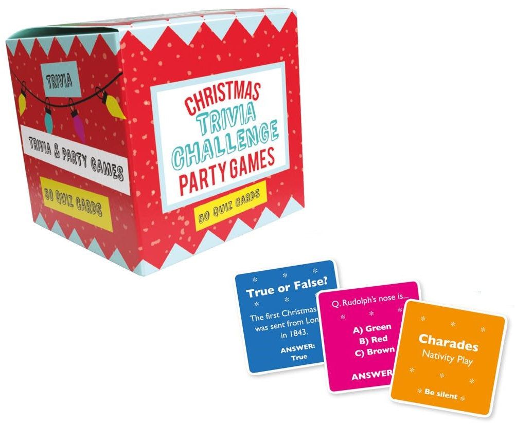 CHRISTMAS CHALLENGE TRIVIA & PARTY GAME 50 QUIZ CARDS XXGTVA. XTRI \\\XTRR