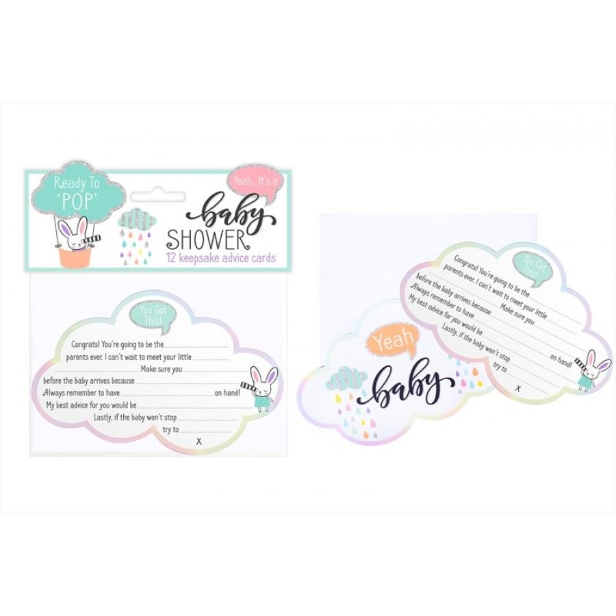 FIRST STEP BABY SHOWER ADVICE CARD 12/PK. FS802